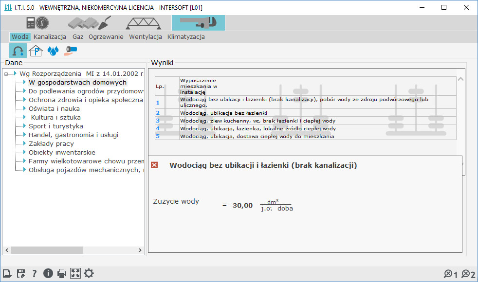 I.T.I.-INSTALACJE 2 - licencja roczna | INTERsoft program CAD