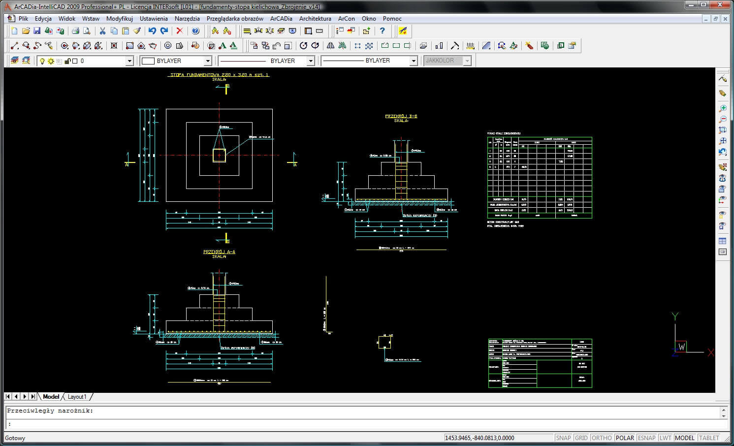 Konstruktor – Fundamenty bezpośrednie | INTERsoft program CAD
