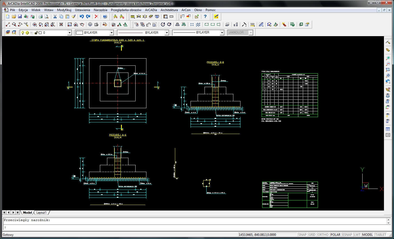 Konstruktor – Fundamenty bezporednie | INTERsoft program CAD