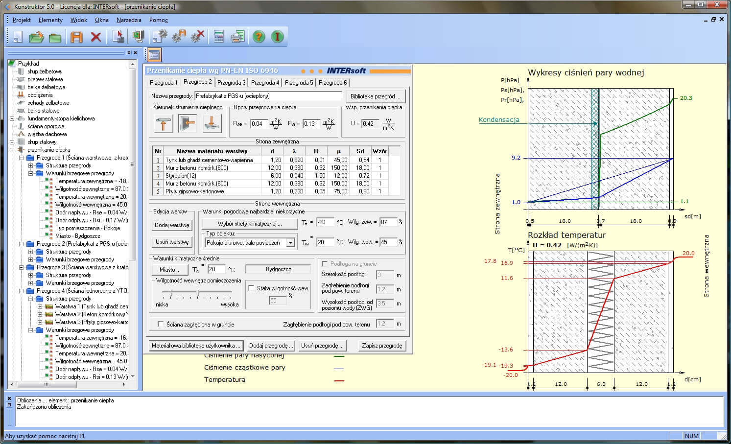 Konstruktor – Przenikanie ciepa | INTERsoft program CAD