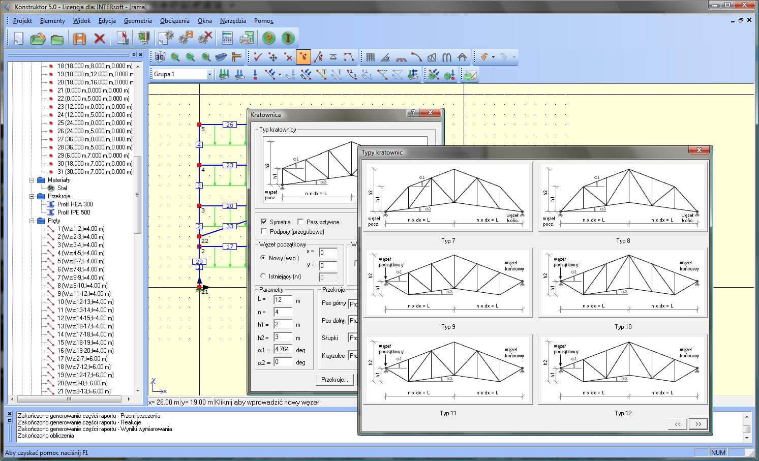 Konstruktor – Rama 2D | INTERsoft program CAD