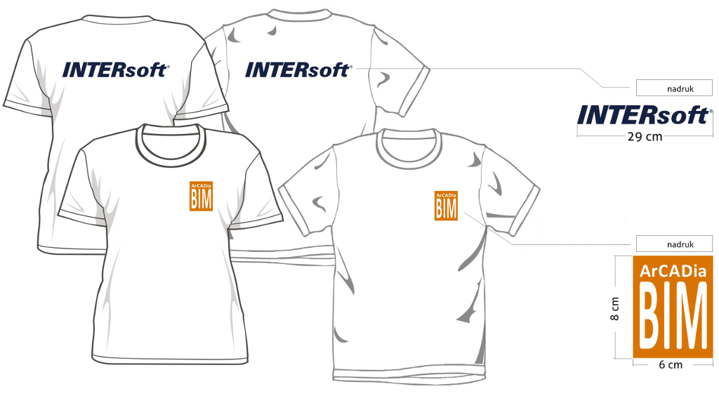 Koszulka damska ArCADia BIM rozmiar XL | INTERsoft program CAD