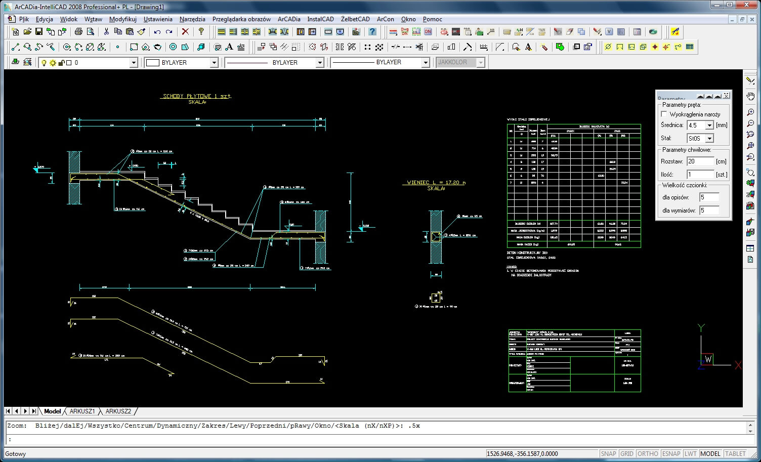 Konstruktor – Rysunki DXF – Schody pytowe | INTERsoft program CAD