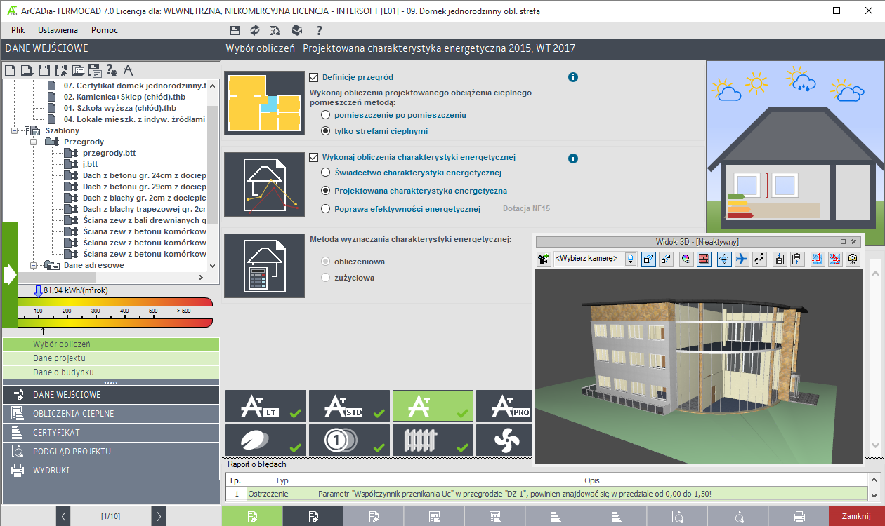 ArCADia-TERMOCAD 7 | INTERsoft program CAD