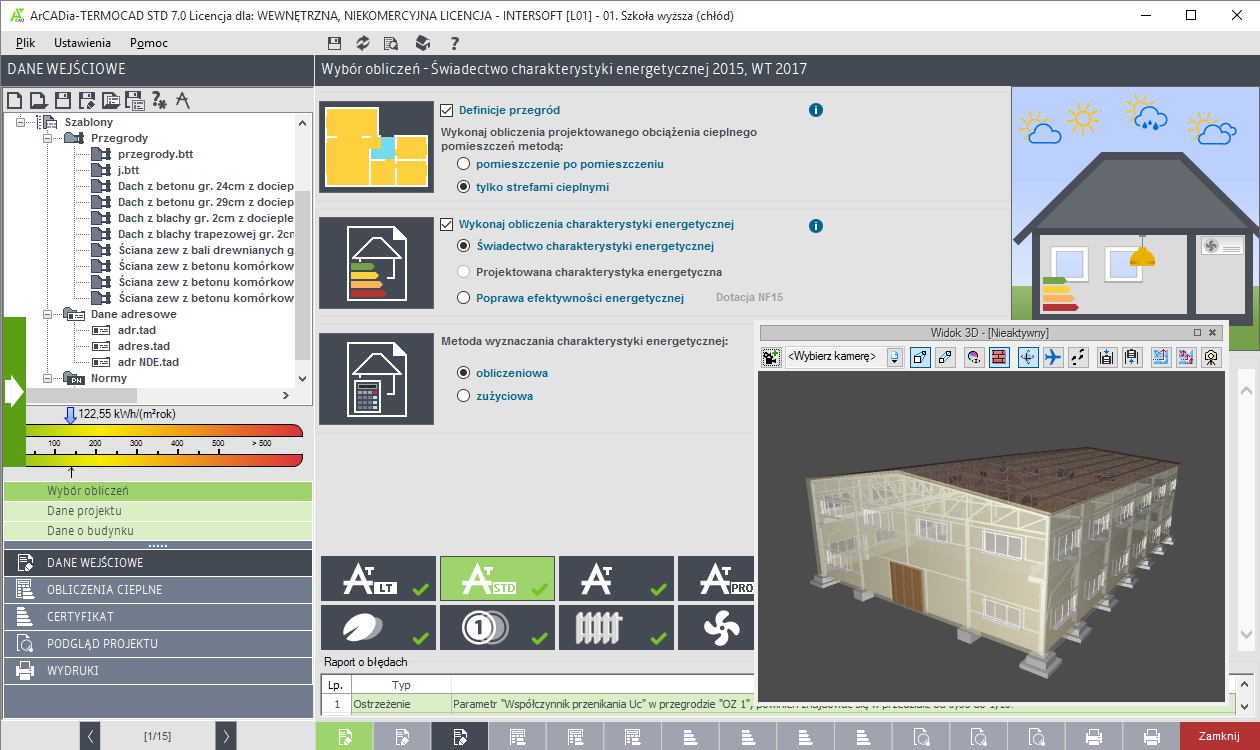 ArCADia-TERMOCAD STD 7 | INTERsoft program CAD