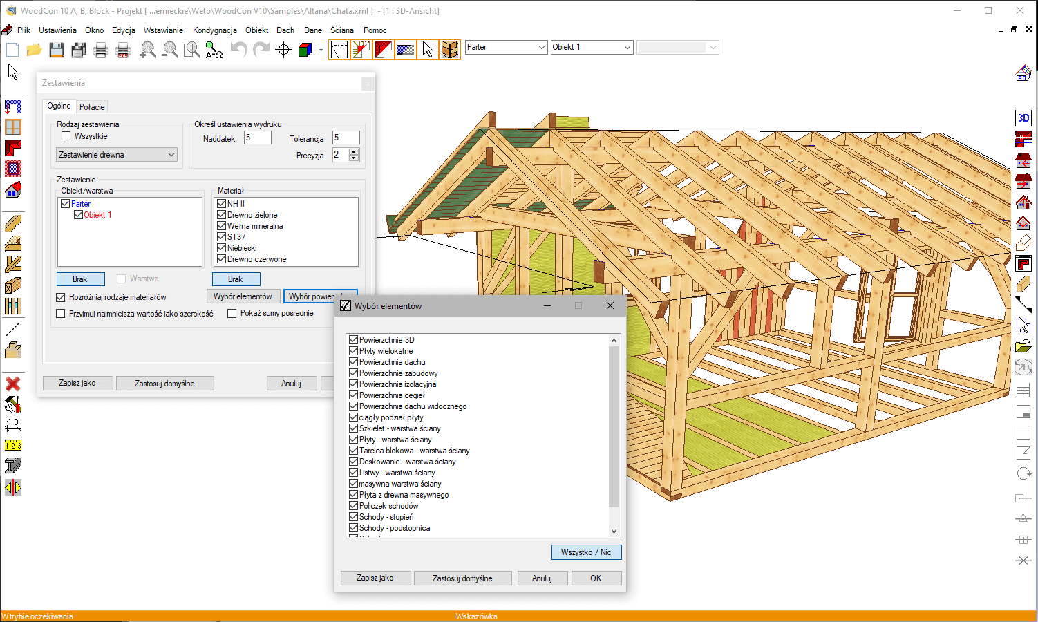 Aktualizacja do WoodCon 10 Zestawienia | INTERsoft program CAD