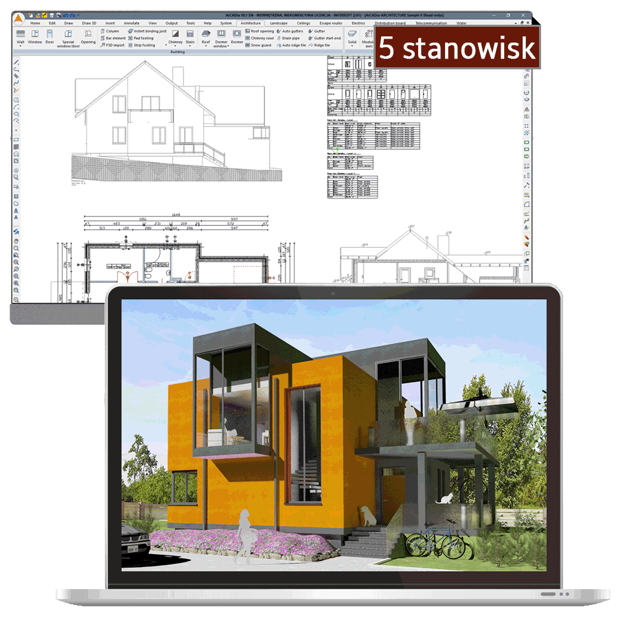 Program ArCADia BIM 14 - pakiet 5-stanowiskowy