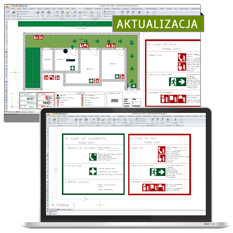 Program Aktualizacja do ArCADia-DROGI EWAKUACYJNE 3