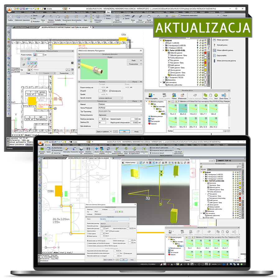 Program Aktualizacja ArCADia-INSTALACJE GAZOWE do wersji 15