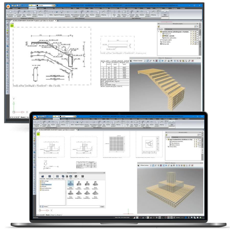 Program ArCADia-KOMPONENT �ELBETOWY 15