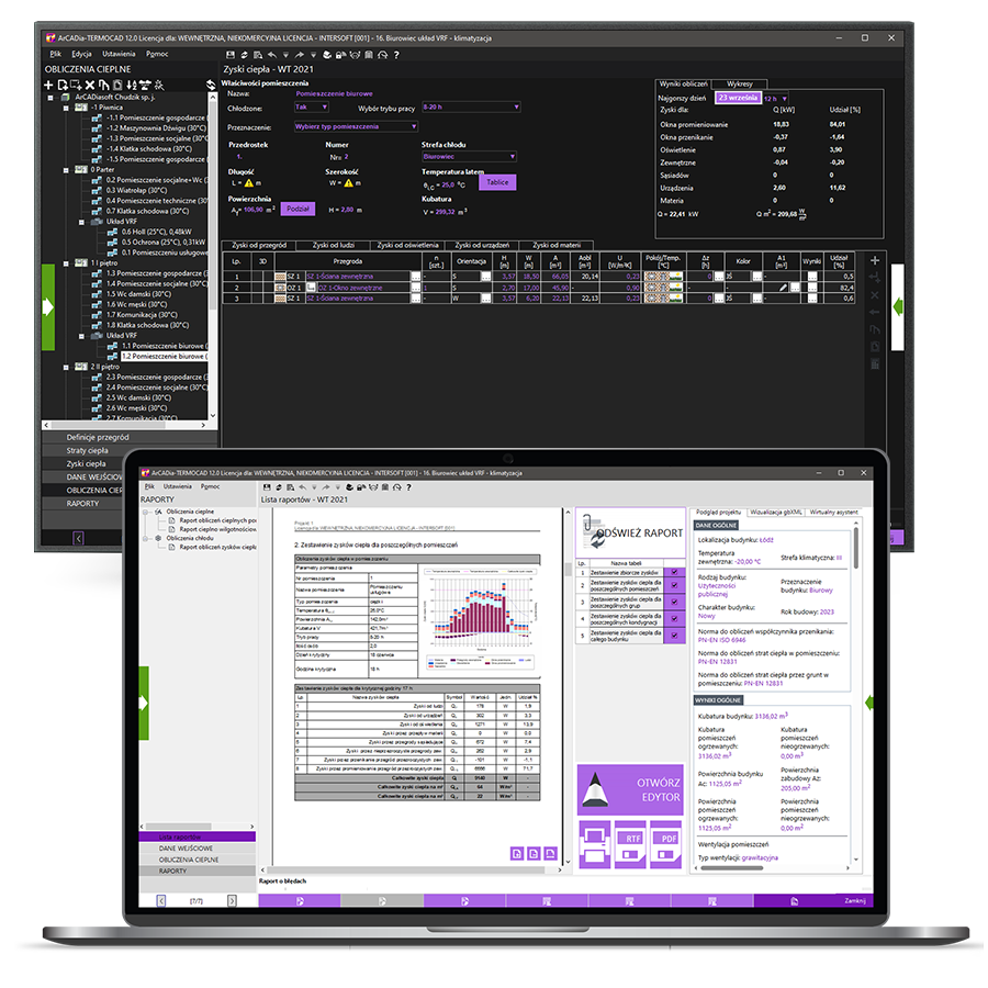 Program Klimatyzacja - zapotrzebowanie na moc ch�odnicz�