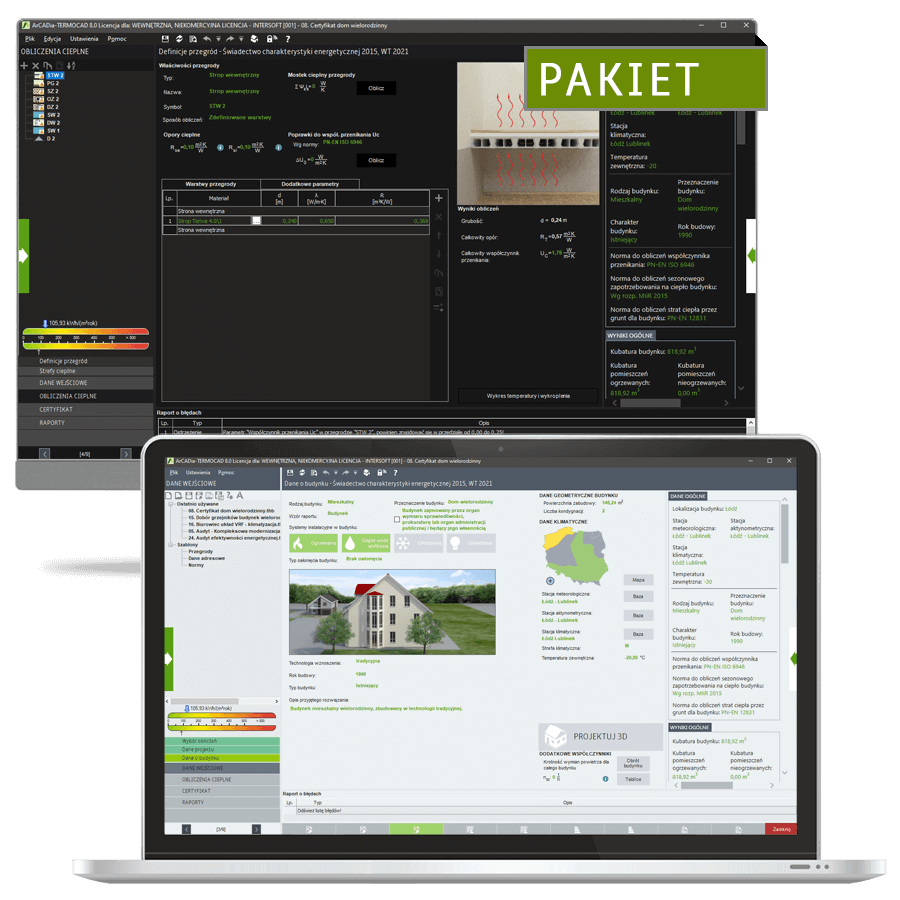 Program Pakiet  ArCADia-TERMOCAD CHE 8 + PCHE 8