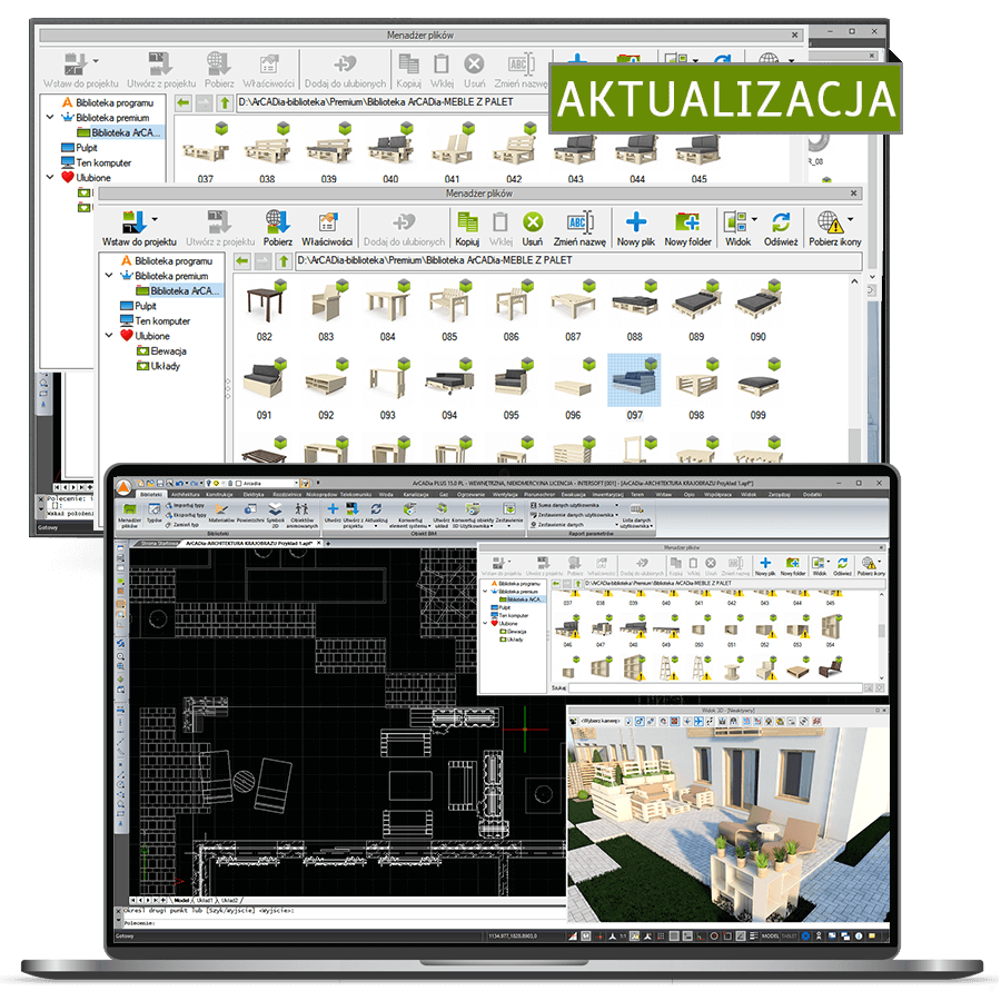 Program Aktualizacja Biblioteka ArCADia-MEBLE Z PALET do wersji 15