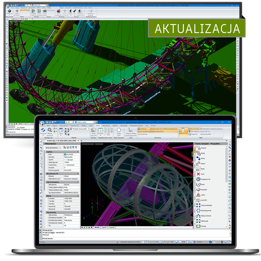 INTERsoft-INTELLICAD - program CAD do tworzenia dokumentacji 2D i 3D.