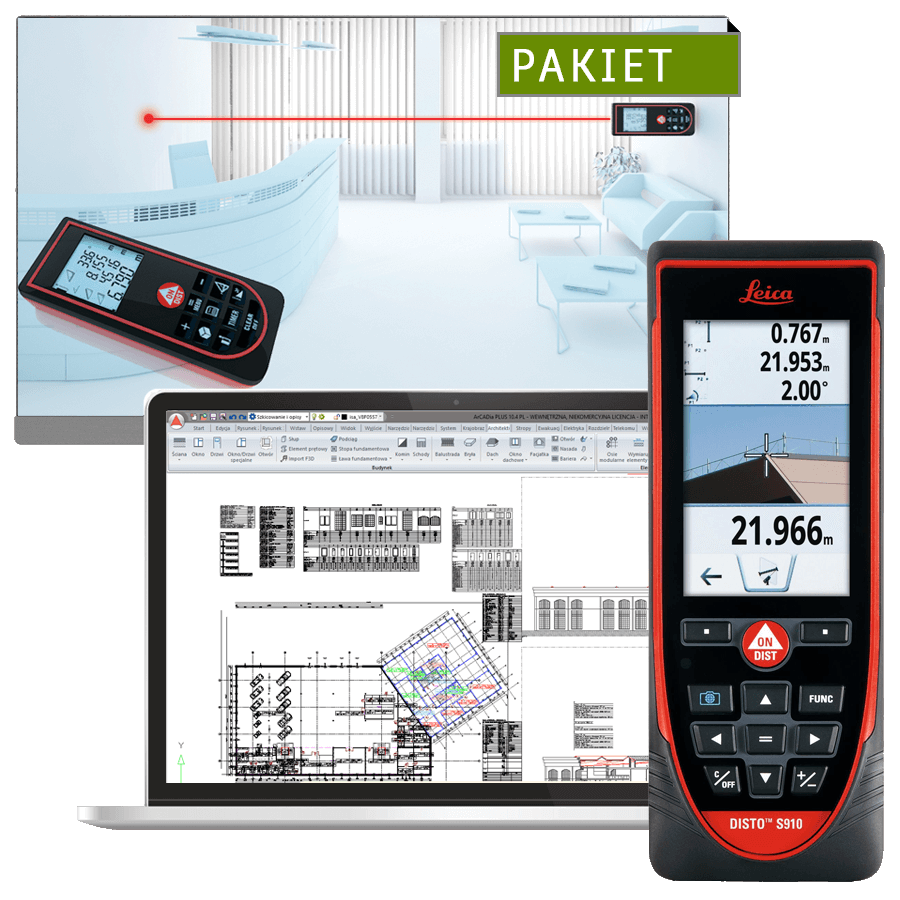 Program Pakiet EXTERIOR PACKAGE Leica DISTO S910 + ArCADia LT 14 + ArCADia-INWENTARYZATOR