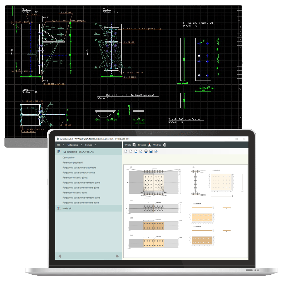 Program EuroZcza BELKA-BELKA DOCZOOWE + DXF 2.0