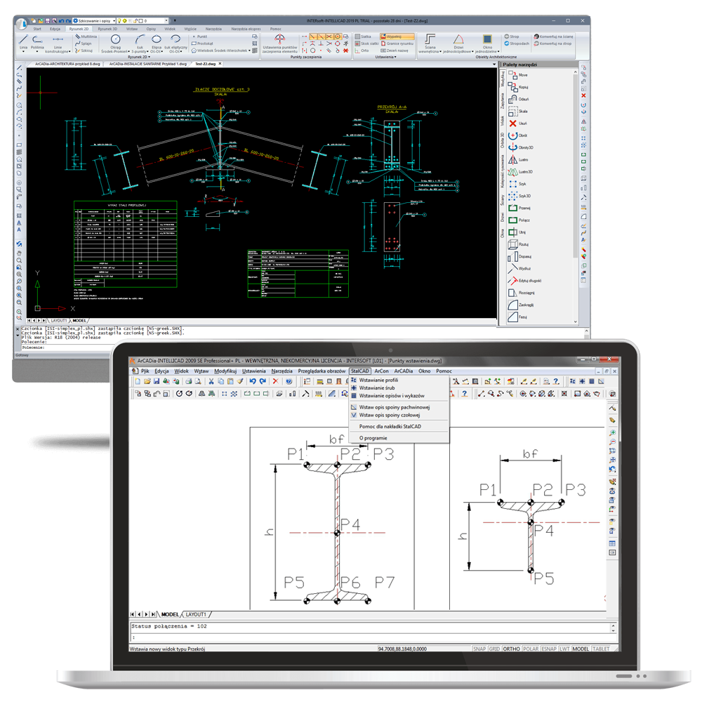 Program StalCAD – nakadka dla INTERsoft-INTELLICAD 2019