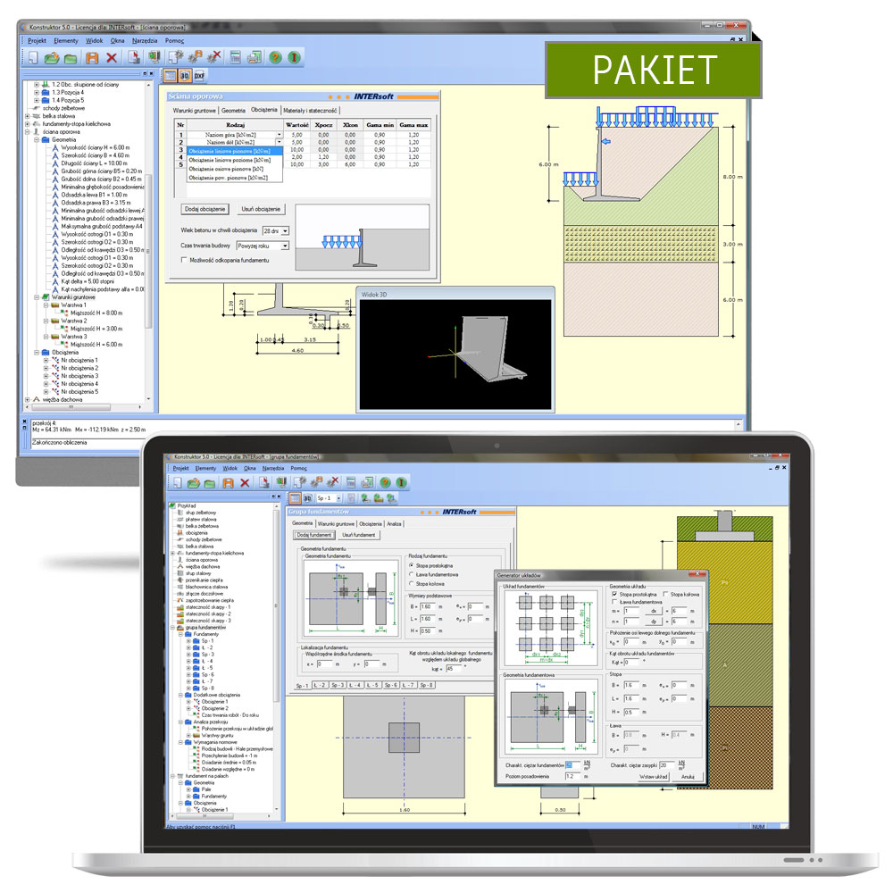 Program Pakiet Konstruktor – Geotechnika