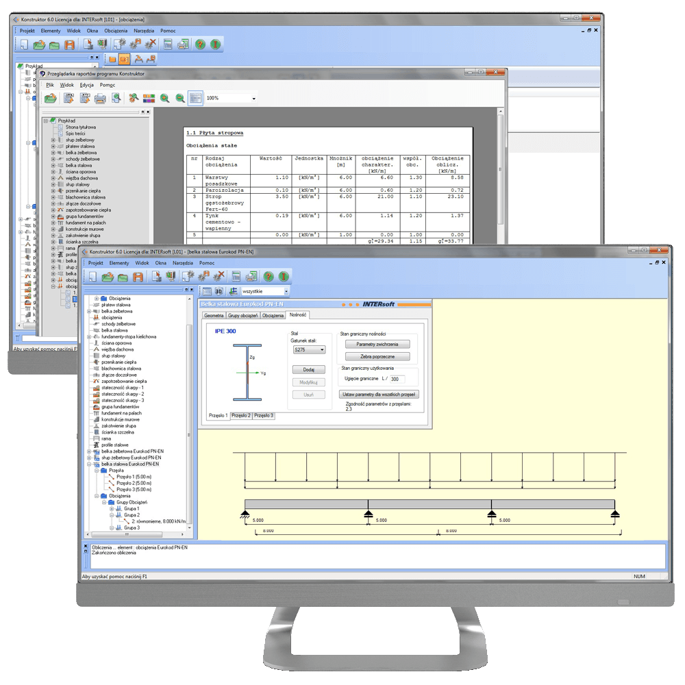 Program Konstruktor – Belka stalowa Eurokod PN-EN