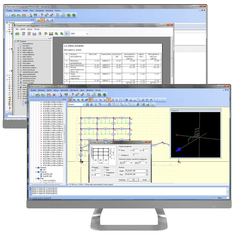 Program Konstruktor – Rama 2D