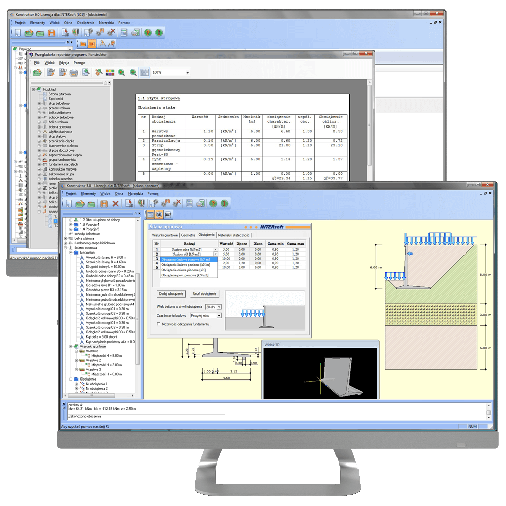 Program Konstruktor – ciana oporowa