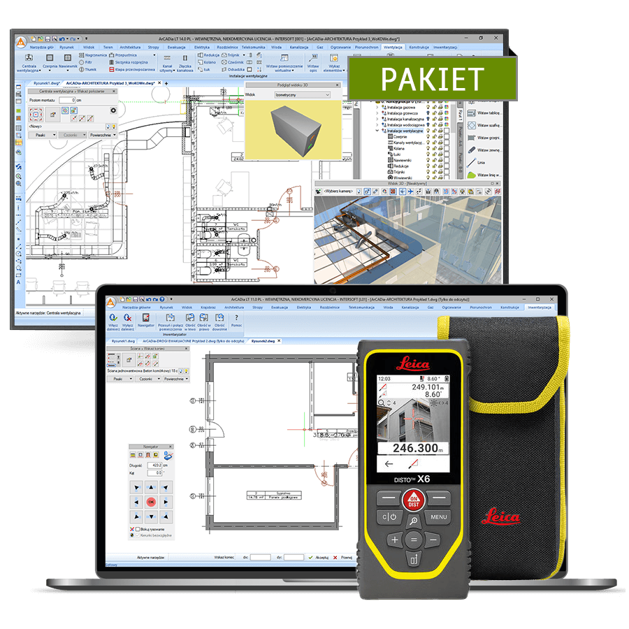 Program Pakiet Leica DISTO™ X6 + ArCADia BIM LT 15 + ArCADia-INWENTARYZATOR 15
