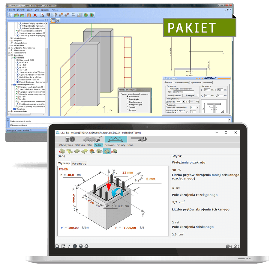 Program INTERsoft KONSTRUKCJA