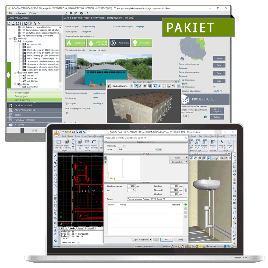 Program INTERsoft ArCADia SANITARNE LUX