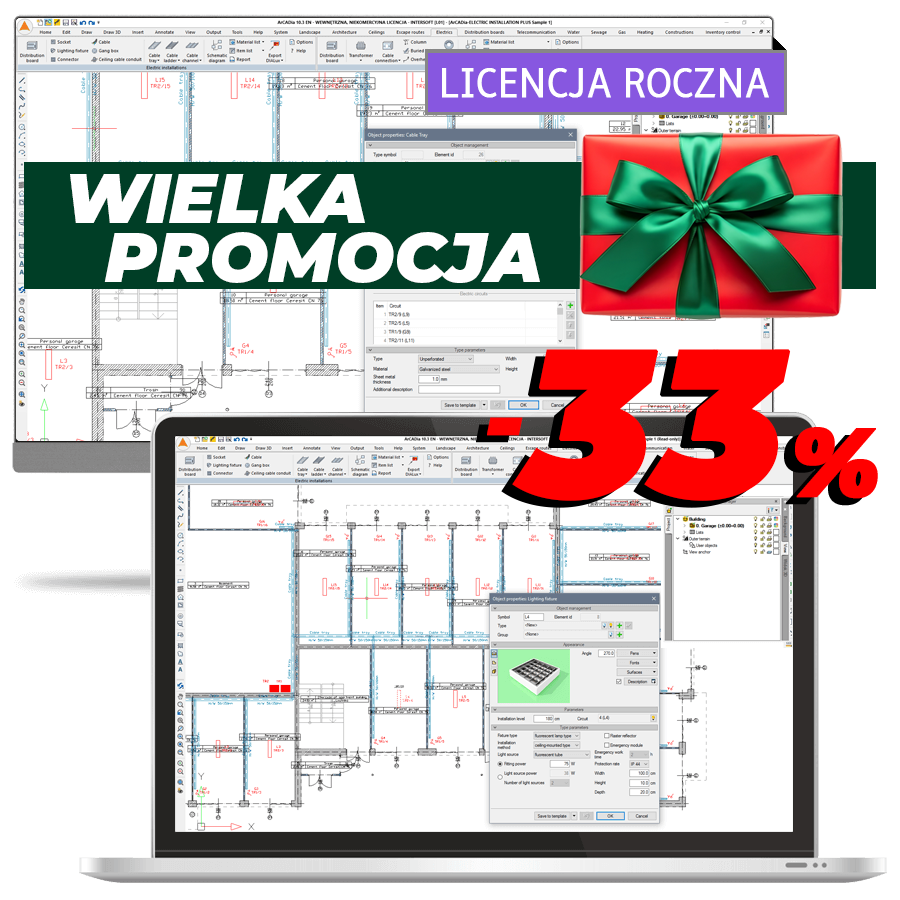 Program ArCADia-INSTALACJE ELEKTRYCZNE PLUS 15 - lic. roczna
