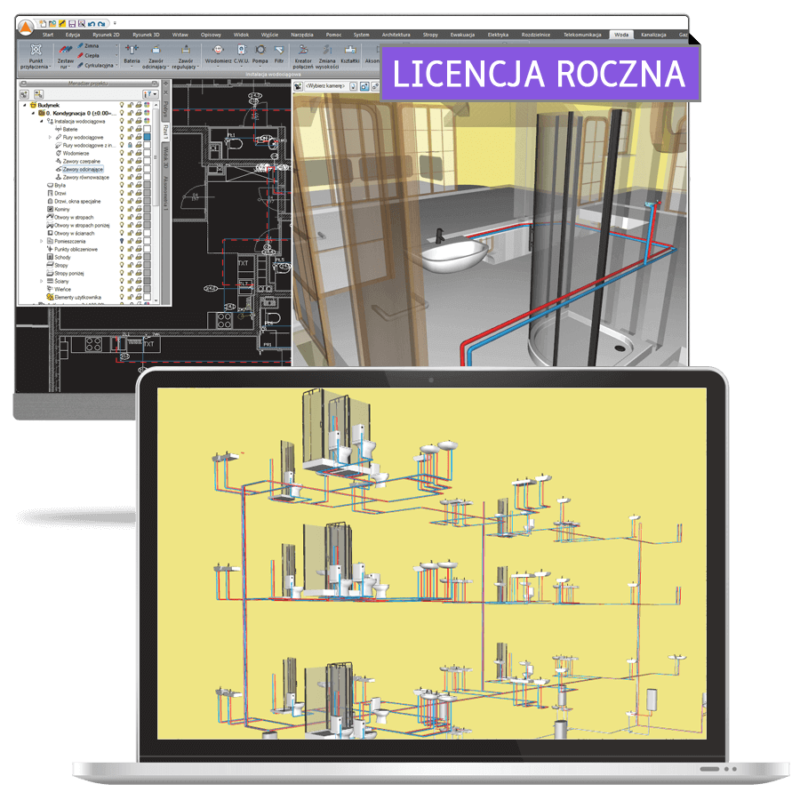 Program ArCADia-INSTALACJE WODOCIGOWE 15 - licencja roczna