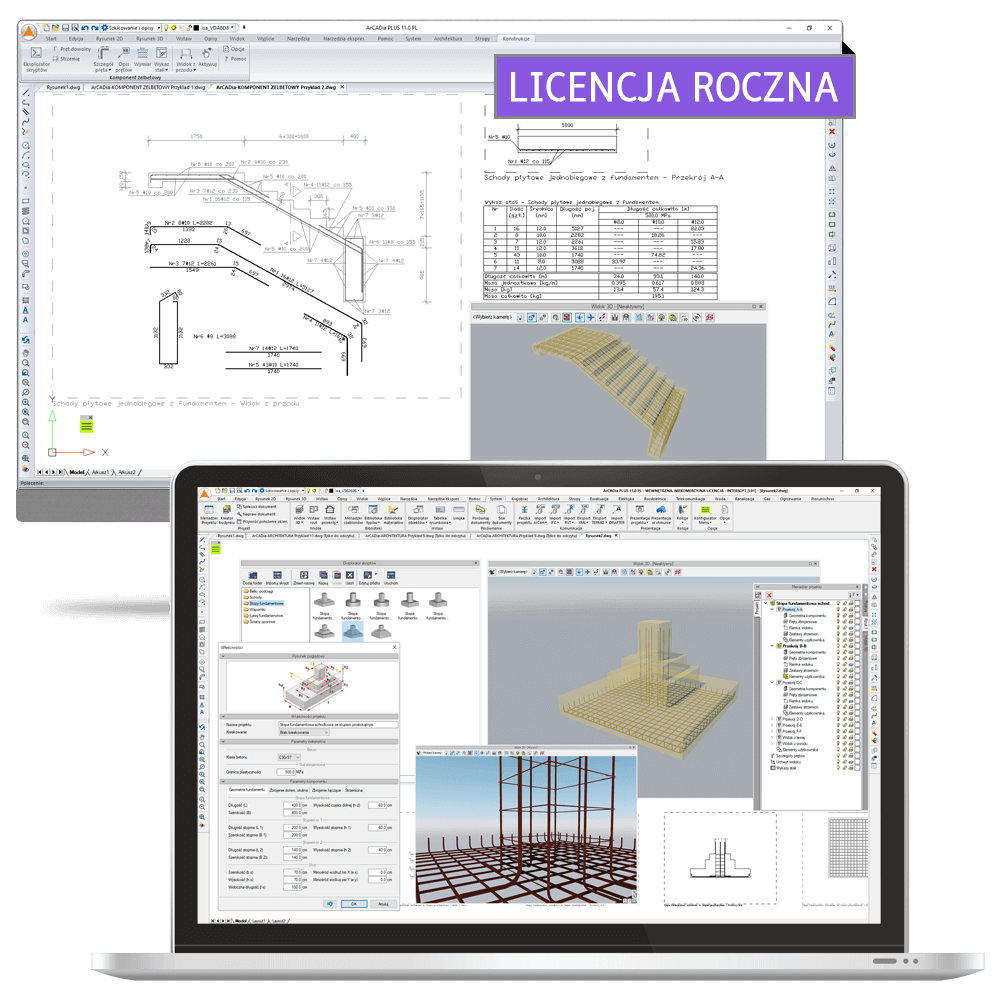 Program ArCADia-KOMPONENT ELBETOWY 15 - licencja roczna