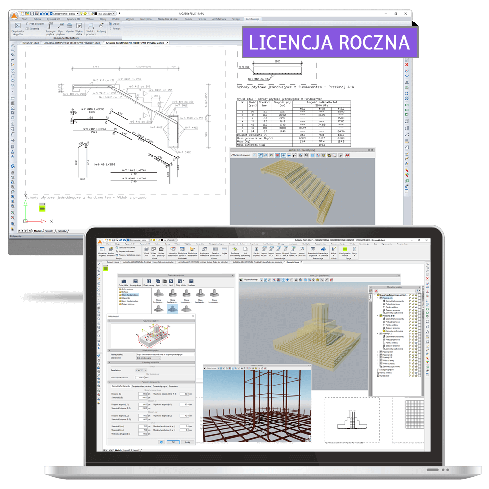 Program ArCADia-KOMPONENT ELBETOWY - licencja roczna