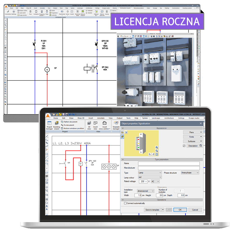 Program ArCADia-TABLICE ROZDZIELCZE 15 - licencja roczna