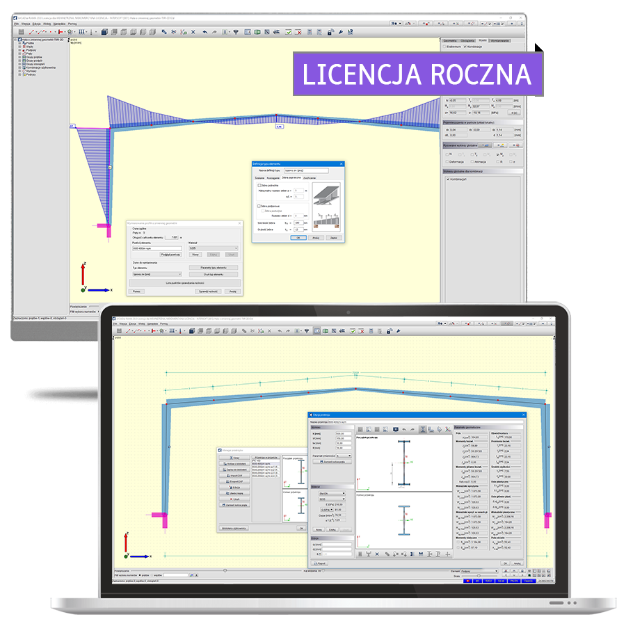 Program R2D2-EuroStal TAPERED - Profile zbiene - licencja roczna