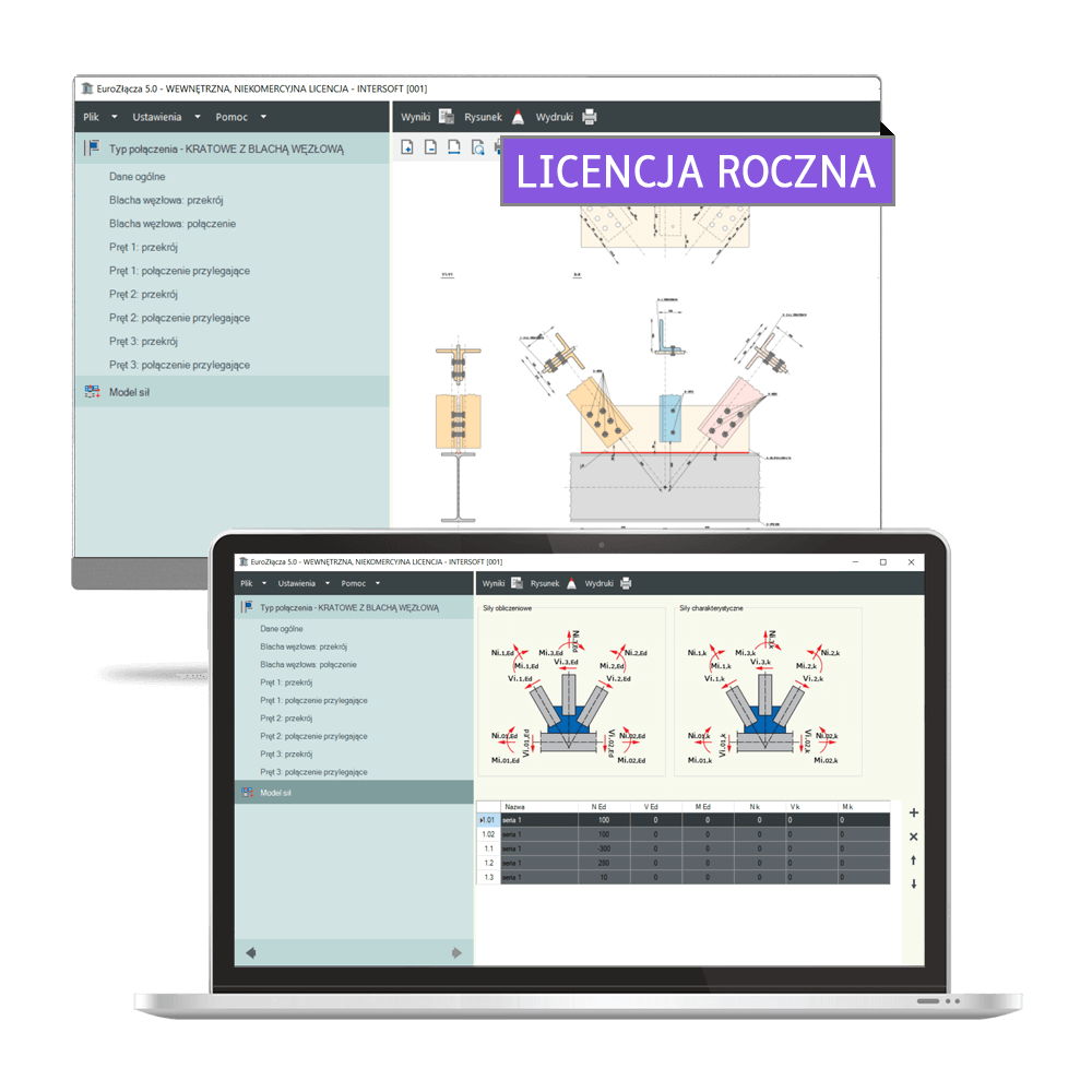 Program EuroZcza KRATOWE Z BLACH WZOW + DXF 2.0 - licencja roczna