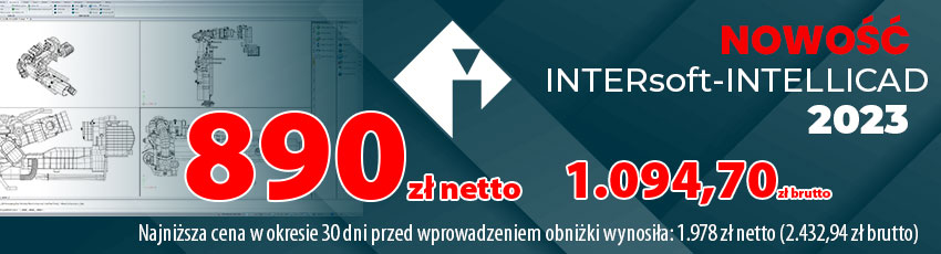 INTERsoft-INTELLICAD 2023 w promocyjnej cenie 890,-netto