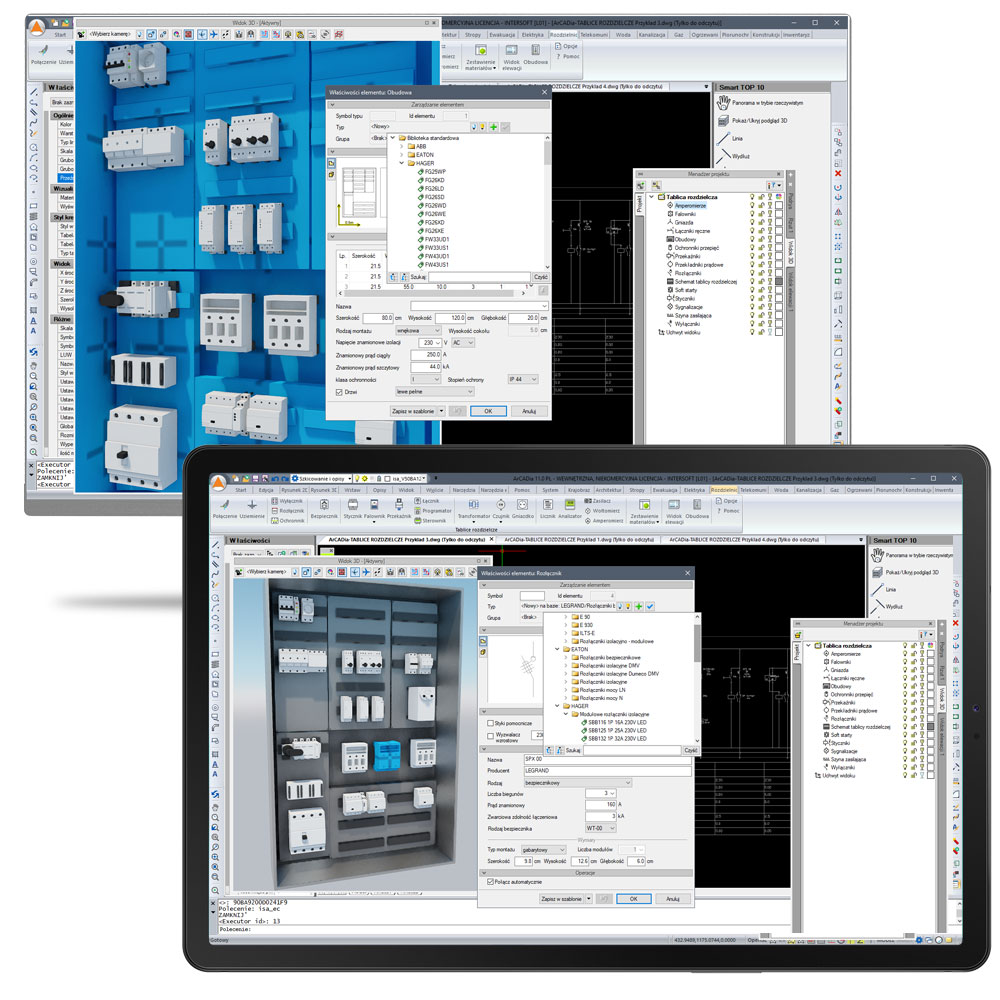 ArCADia-TABLICE ROZDZIELCZE - projektuj sieci elektryczne z systemem ArCADia BIM.