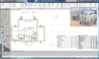 Projekt z widokiem podgldu 3D na projekt budynku z instalacjami kanalizacyjnymi" hspace=