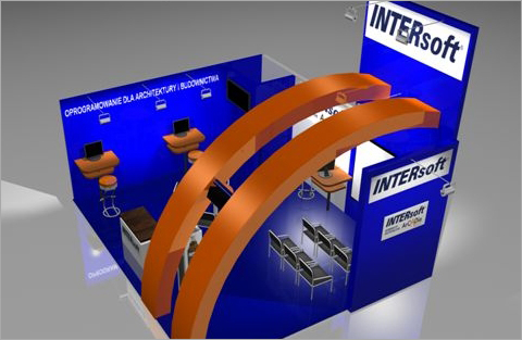 Nagrodzone stoisko firmy INTERsoft na targach budowlanych BUDMA 2012 w Poznaniu
