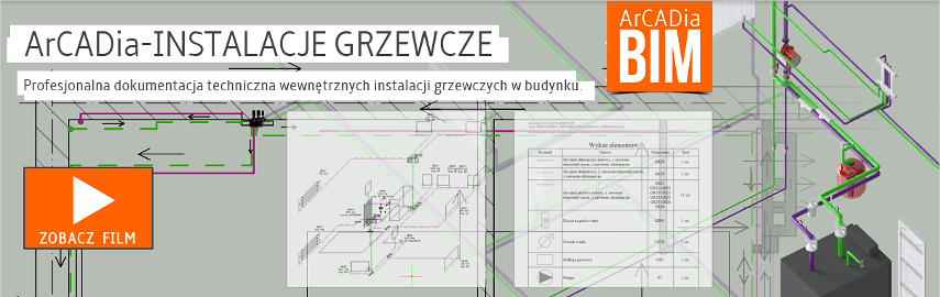 Film szkoleniowy z obsugi programu ArCADia-INSTALACJE GRZEWCZE.